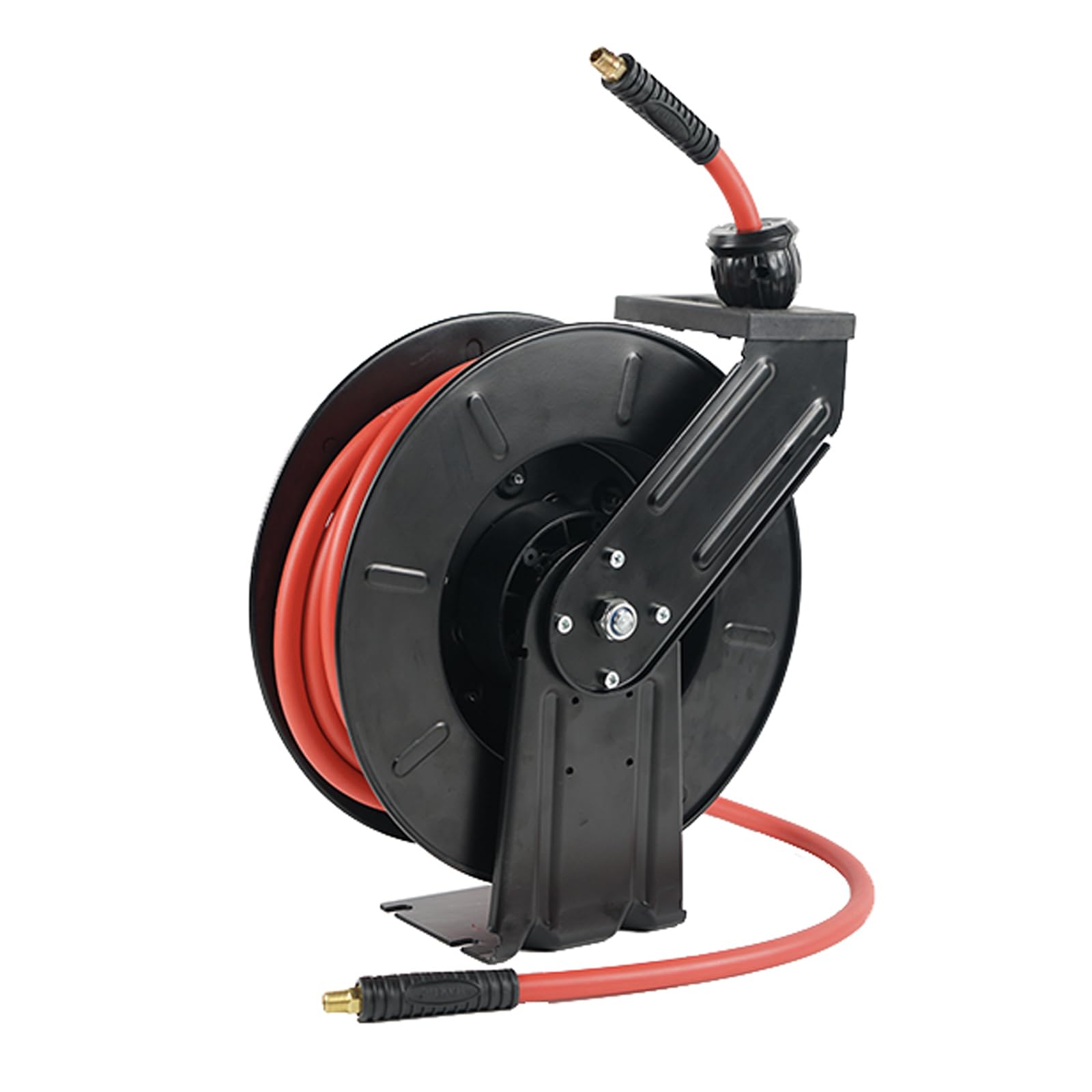 BHTOP 50 Ft Retractable Air Compressor Hose Reel - 3/8