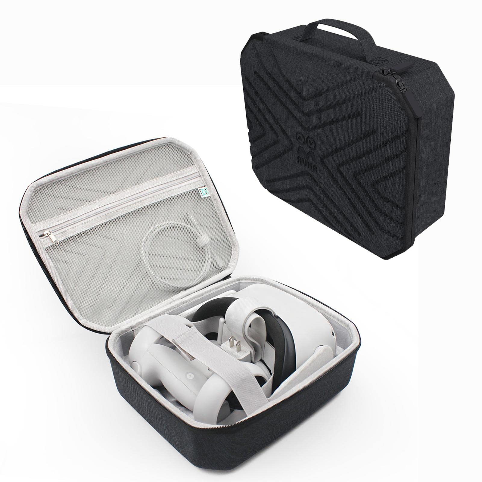 Oculus Quest 2 Hard Travel Case - Waterproof VR Headset Storage with Elite Strap | Durable Protective Carrying Case for Oculus Quest 2 Accessories | Perfect for Travel, Gaming Events & Safe Storage