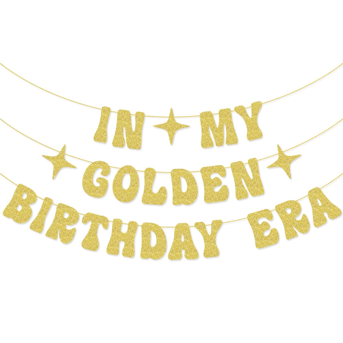 Golden Birthday Banner - Vintage Style Party Decor for Golden Birthday Celebrations, Singer Themed Party Supplies | Perfect for Birthday Decorations, Photo Backdrops & Special Events