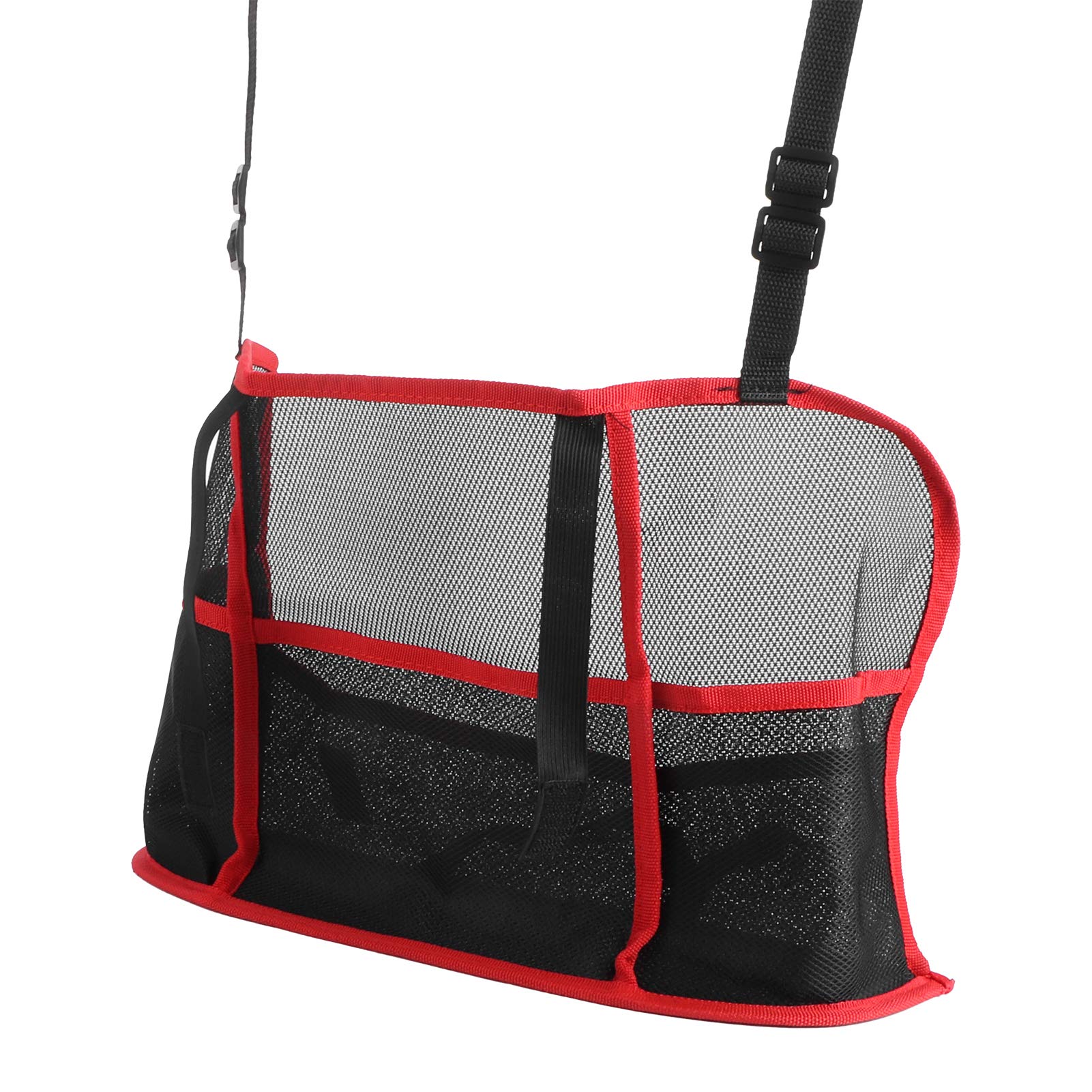 Thickened High Capacity Car Organizer Bag - Luxury Red Improved Model for Driver, Perfect for Road Trips and Daily Commutes