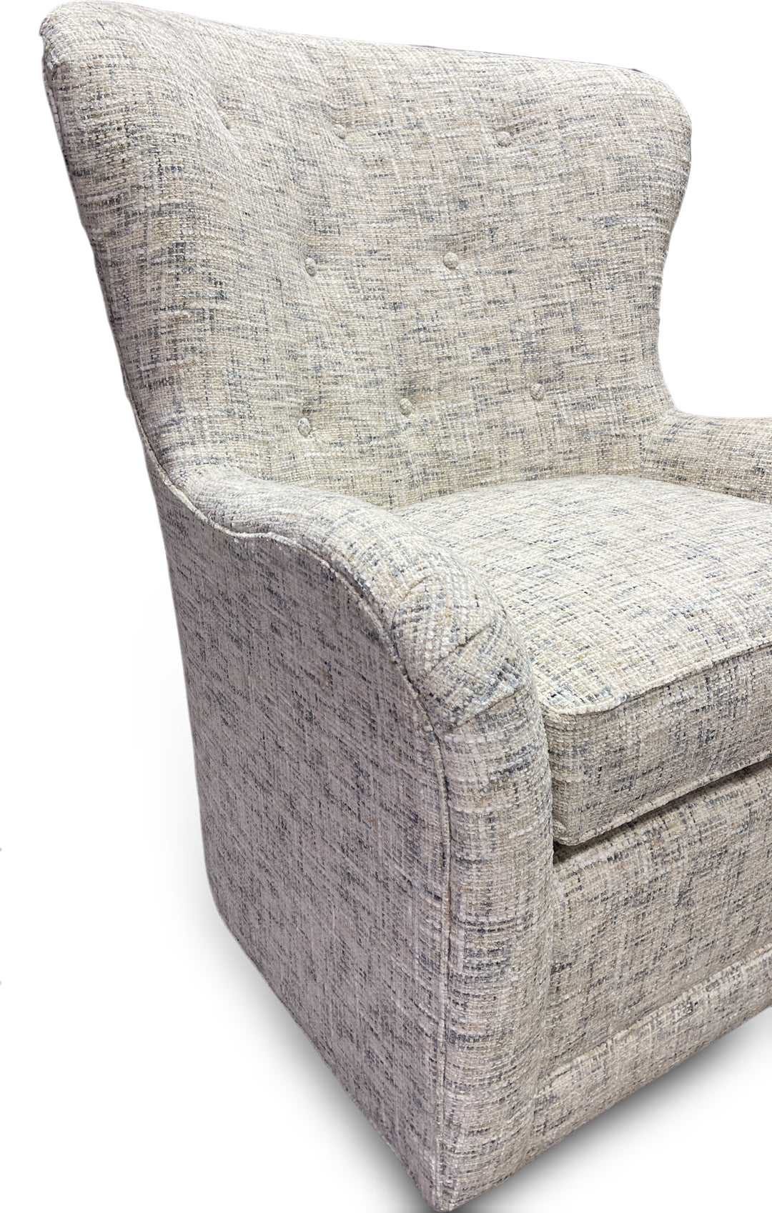 Anna Modern Swivel Chair - 360° Rotating Accent Chair for Living Room, Office, Bedroom - Comfortable Upholstered Lounge Chair with Padded Seat & Sturdy Metal Base