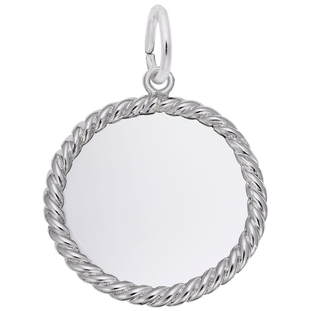 Sterling Silver Extra Small Rope Disc Charm Pendant - Dainty Jewelry for Necklace, Bracelet & DIY Crafting - Perfect for Everyday Wear, Gifts & Boho Style