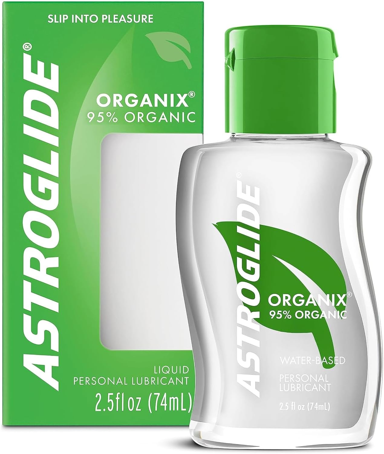 Astroglide Organix Natural Personal Lubricant - Water-Based, Organic Ingredients for Enhanced Intimacy & Comfort | Perfect for Couples & Sensitive Skin