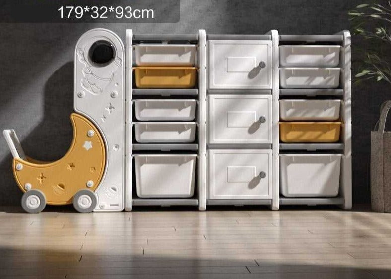 Space-Themed Toy Storage Organizer - Astronaut Design Kids Toy Box for Playroom & Bedroom Organization | Perfect for Storing Toys, Books & Games