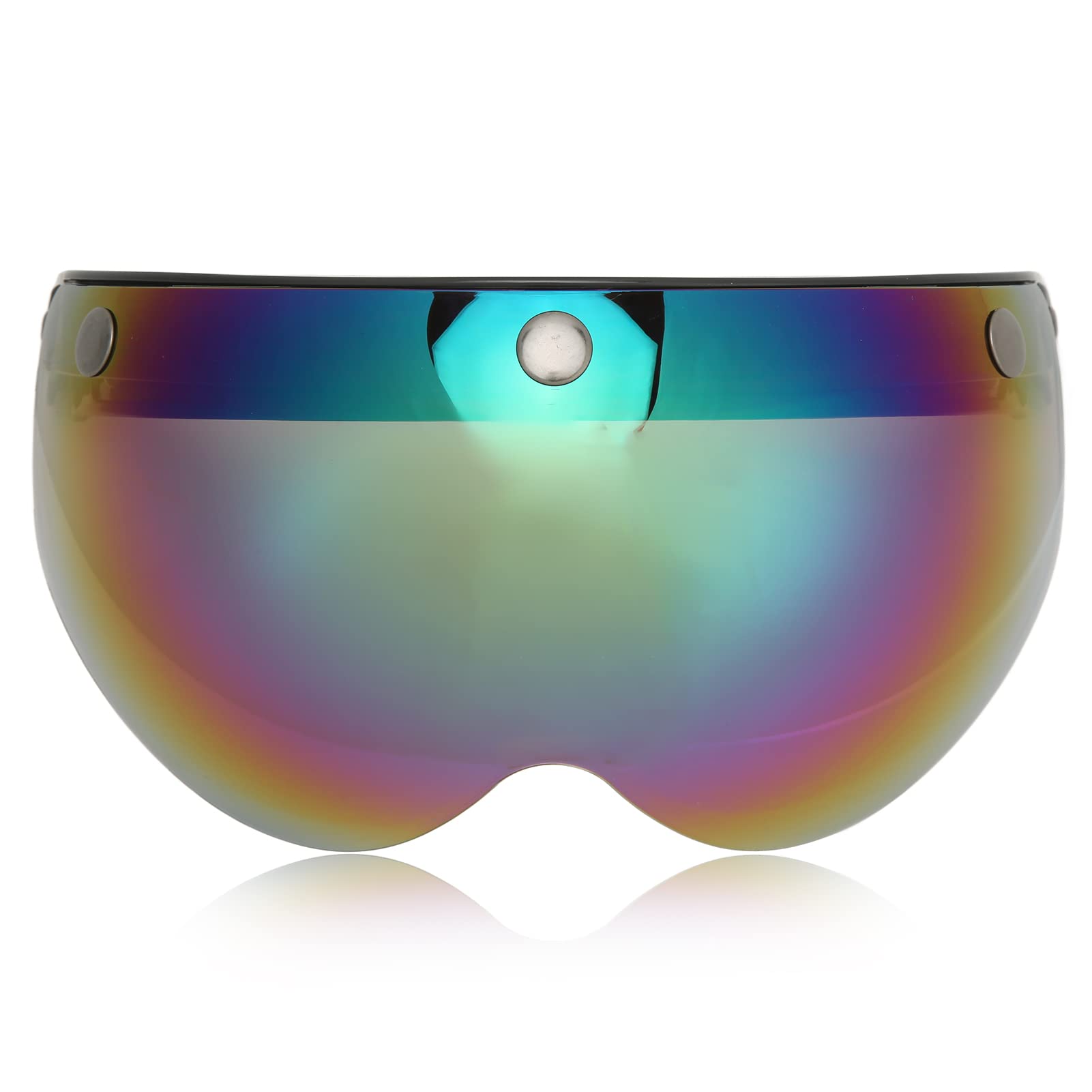 Motorcycle Helmet Visor - Windproof Sandproof 3-Snap Lens for Riding