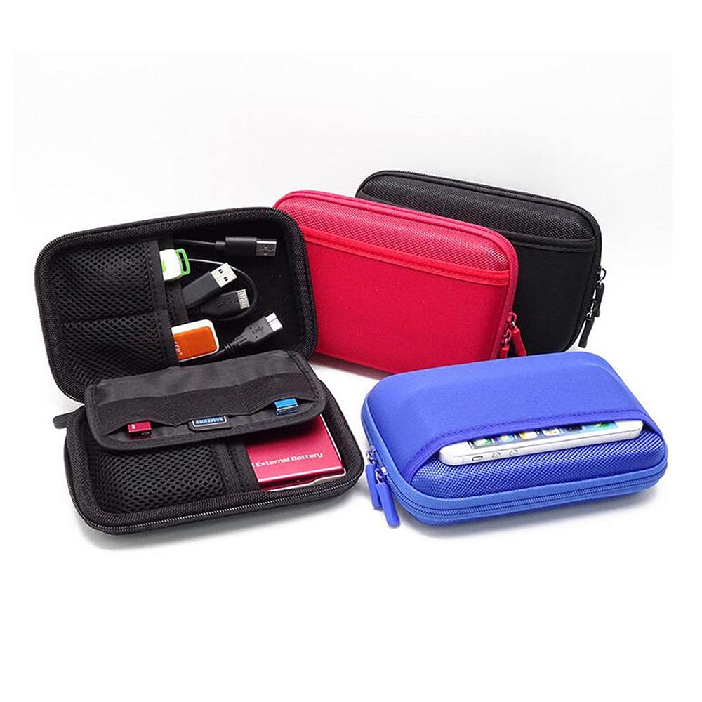 Premium Black Electronics Organizer Case - Digital Storage Bag for Power Bank, Hard Drive & Cables | Travel-Friendly Accessory for Tech Gear & Cable Management | Perfect for Business Trips, Daily Commute & Home Office Organization