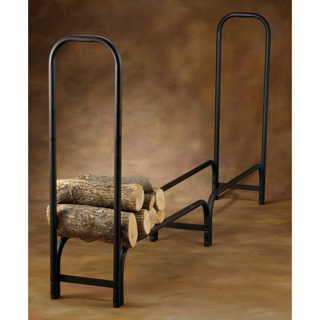 Heavy Duty Tubular Log Rack for Firewood Storage - Outdoor Wood Holder for Fireplace, Camping & Backyard Use