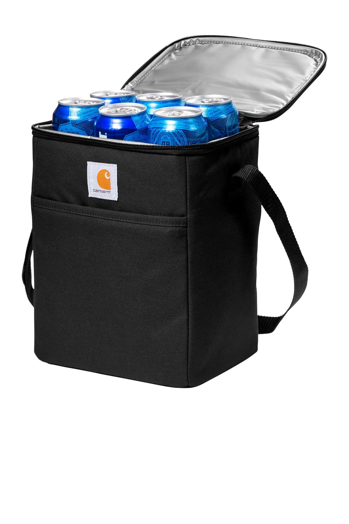 Carhartt Vertical 12 Can Customized Cooler - Insulated Lunch Box for Work, Camping & Outdoor Activities - Black