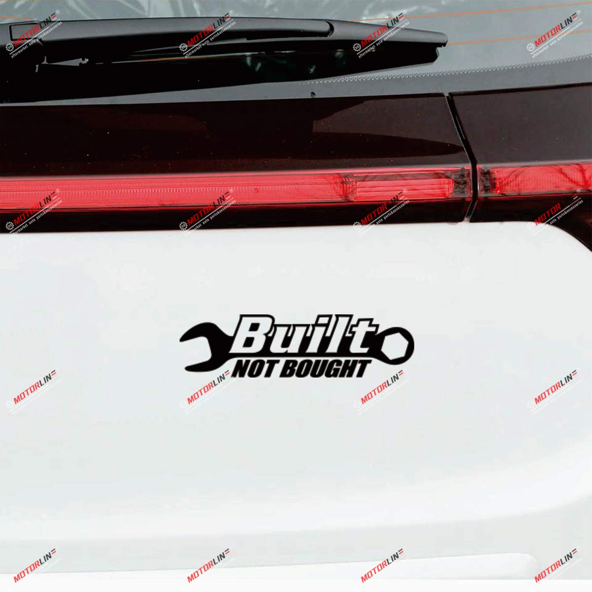 High-Quality Built Not Bought Vinyl Decal Sticker - JDM Euro Drift Racing Car Decoration - 2 Pack Black 6 Inch No Background (01281) - Perfect for Laptops, Cars, Helmets & Windows
