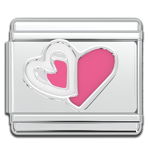 Cutout on Solid Heart - Lt Purple & Fuchsia