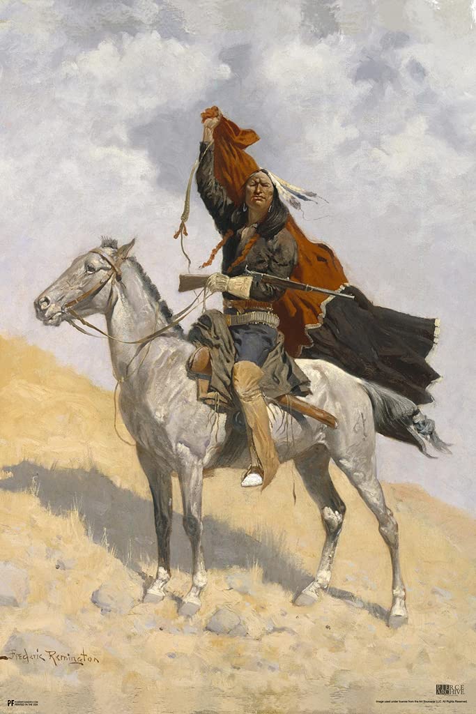 Frederic Remington Western Art Print - 12x18 Cowboy & Horses Painting Poster for Western Decor, Wild West Wall Art, Old West & Native American Theme | Perfect for Home, Office, Ranch or Cabin Decor