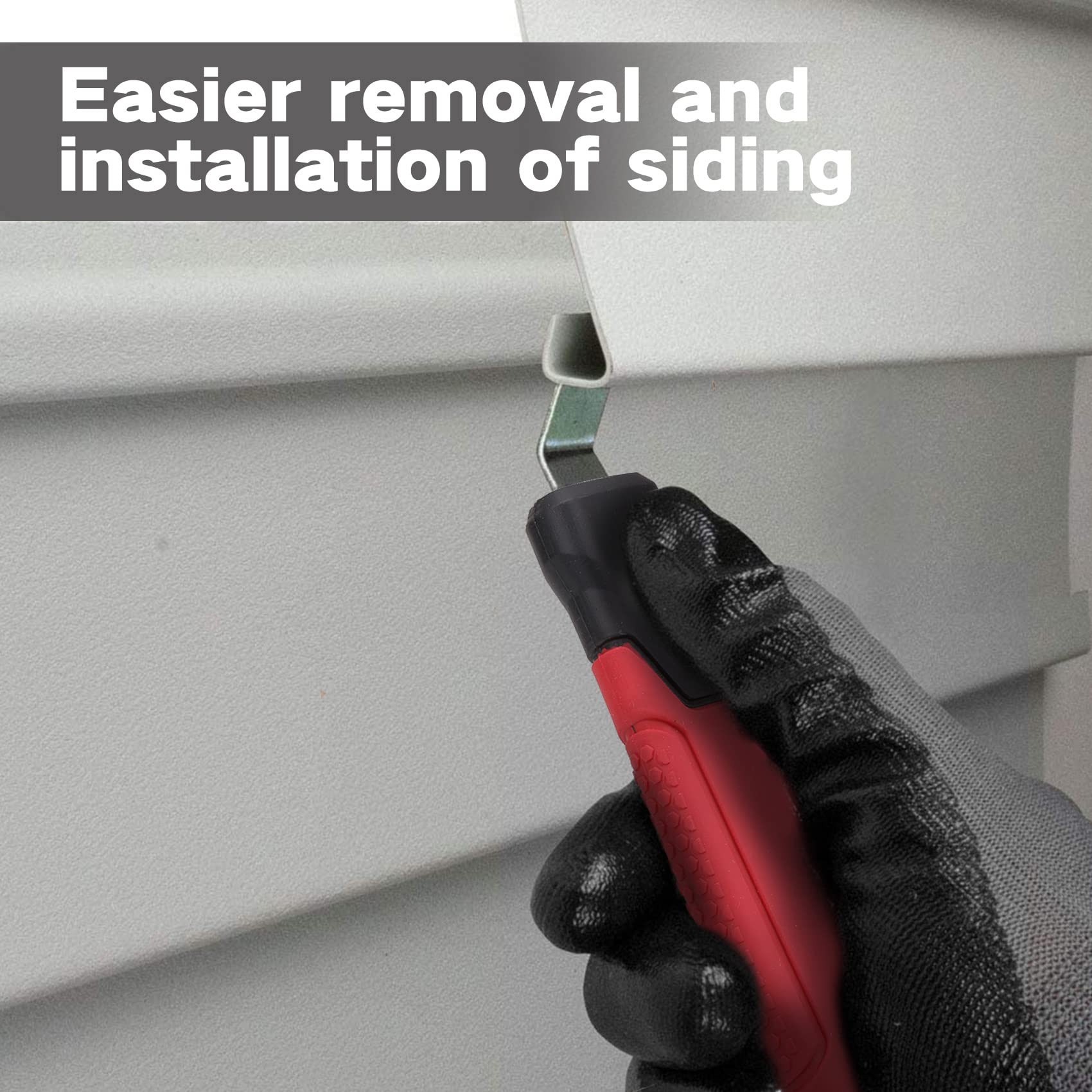 Extra Long Handle Vinyl Siding Removal Tool - Heavy Duty Steel Blade with Non-Slip Grip for Safe Installation & Removal | Prevents Damage to Vinyl Siding | Perfect for Home Renovation & DIY Projects