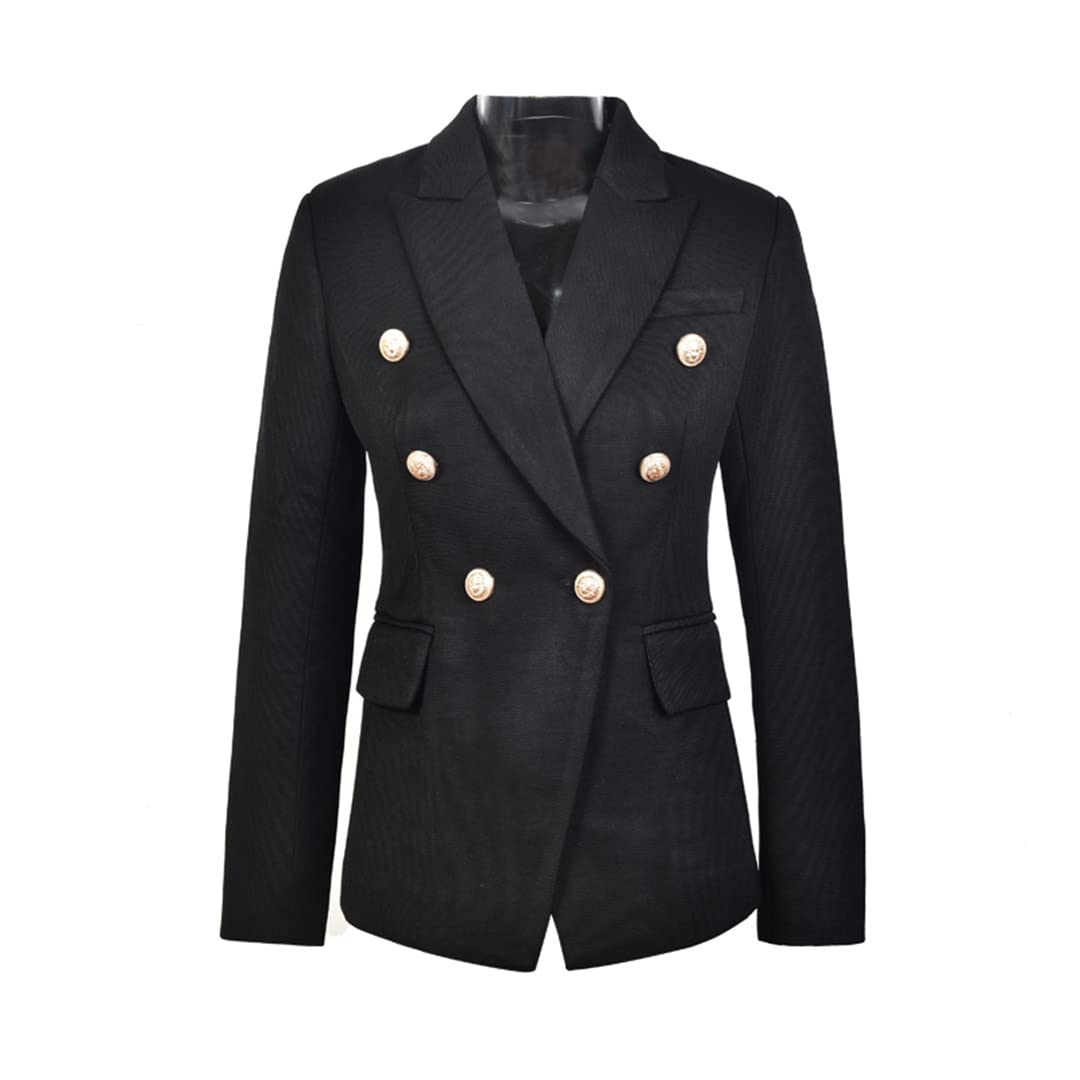 European Slim Fit Fitness Blazer with Metal Gold Buttons - White, Black, Khaki Colors | Stylish Office Wear & Casual Outfit for Men & Women