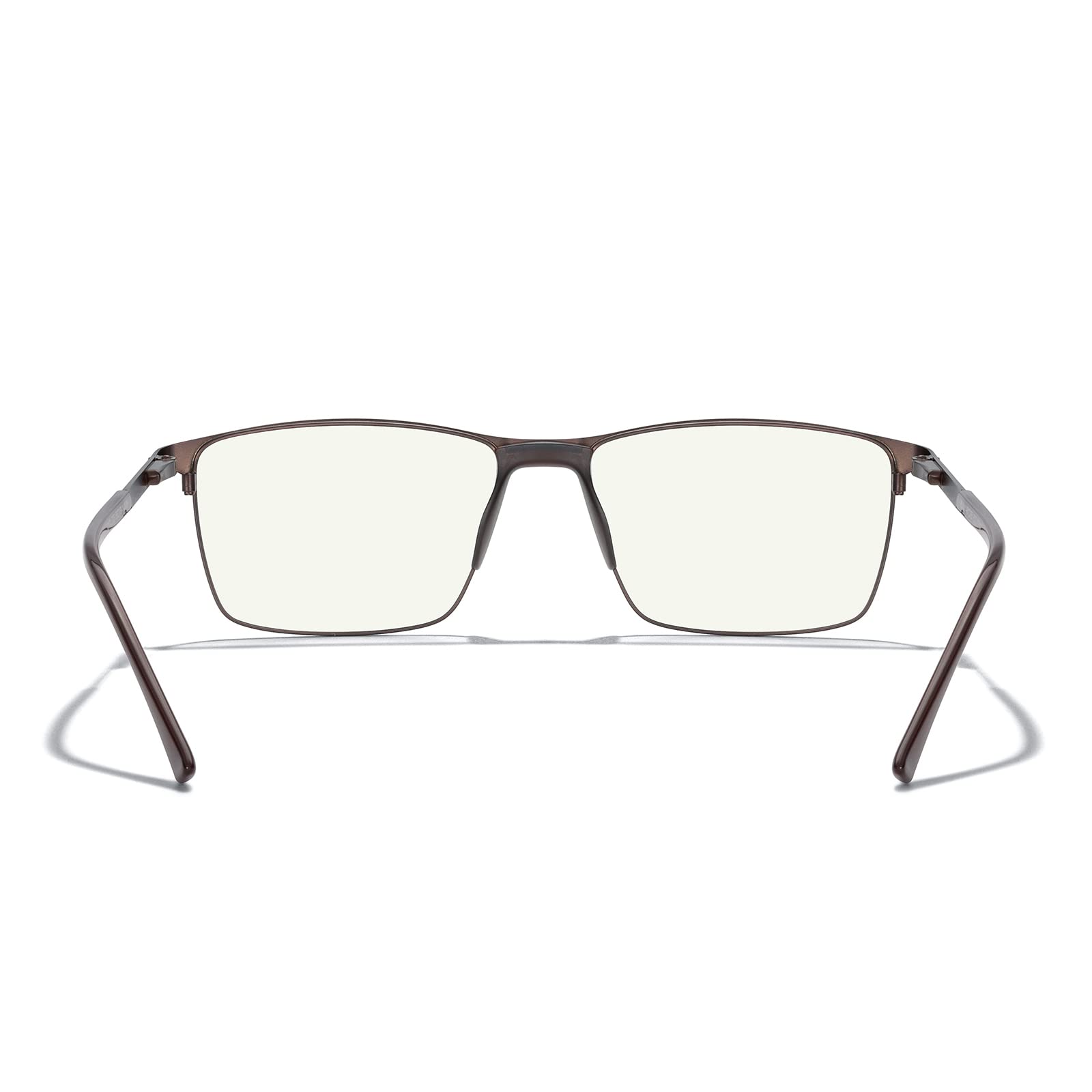 Blue Light Blocking Glasses for Men - Fashion Metal Frame Reading Glasses with Spring Hinge - Computer & Gaming Eyewear for Eye Strain Relief