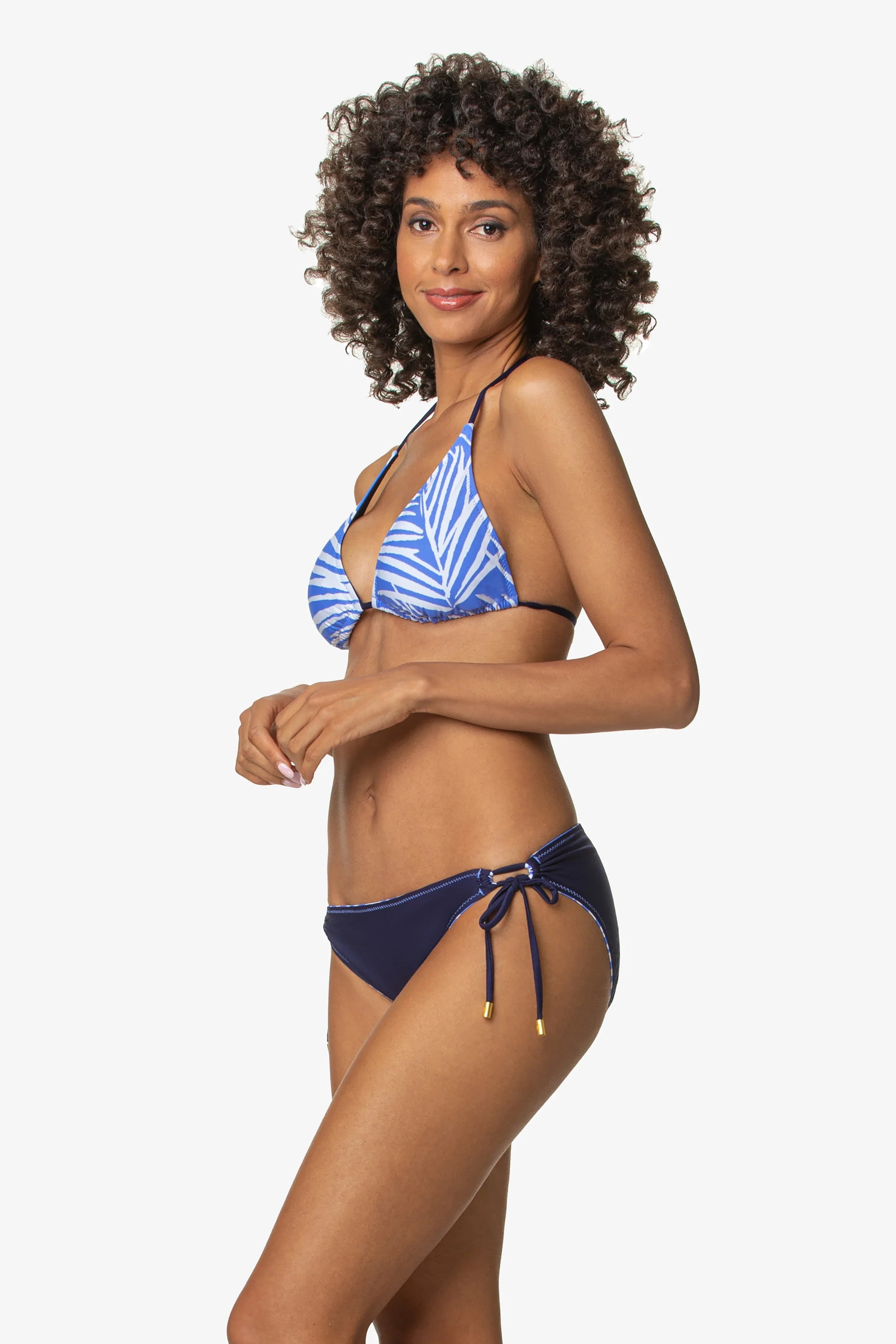 Reversible String Bikini Top for Women - South Seas Blue Periwinkle | Adjustable Swimwear for Beach, Pool & Summer Vacations