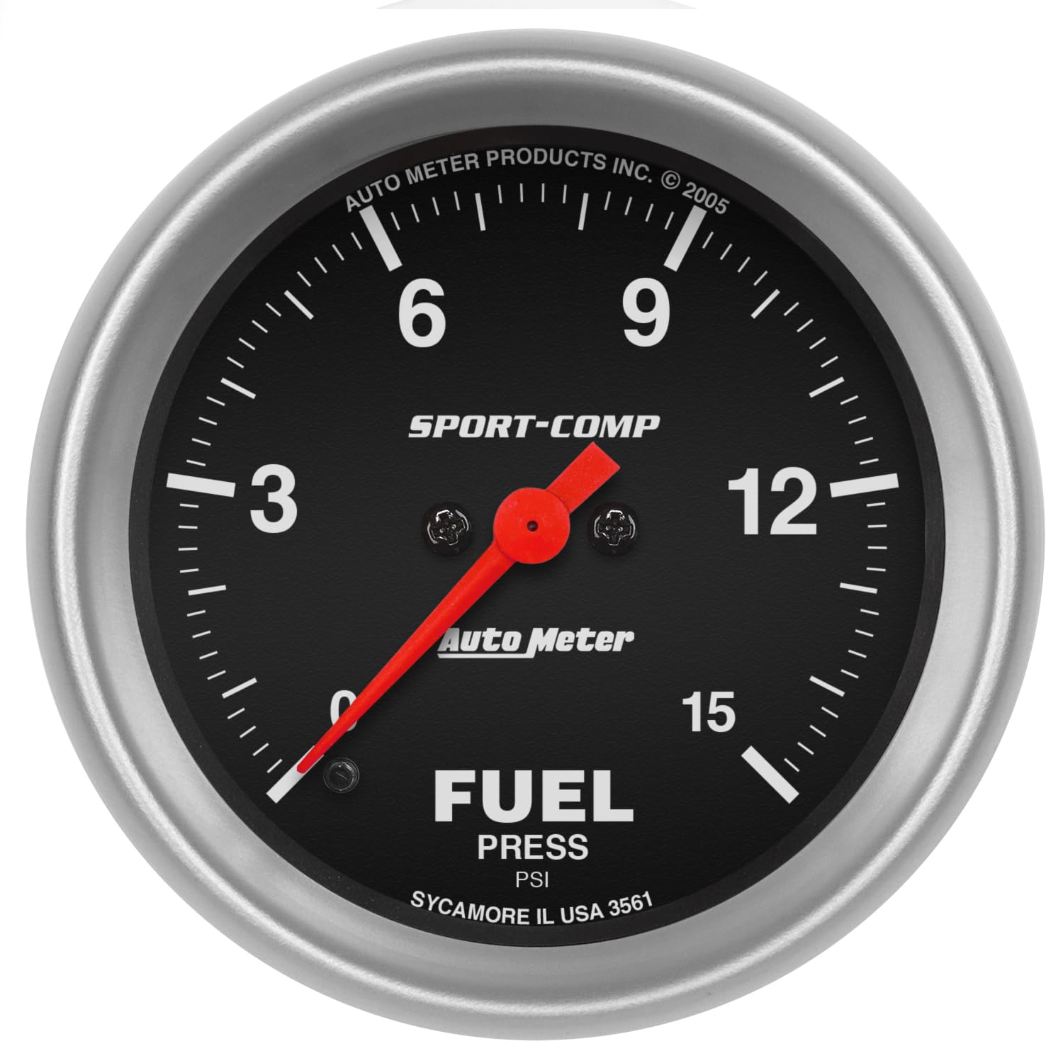 Auto Meter 3561 Sport-Comp Electric Fuel Pressure Gauge - 0-100 PSI, 2-1/16