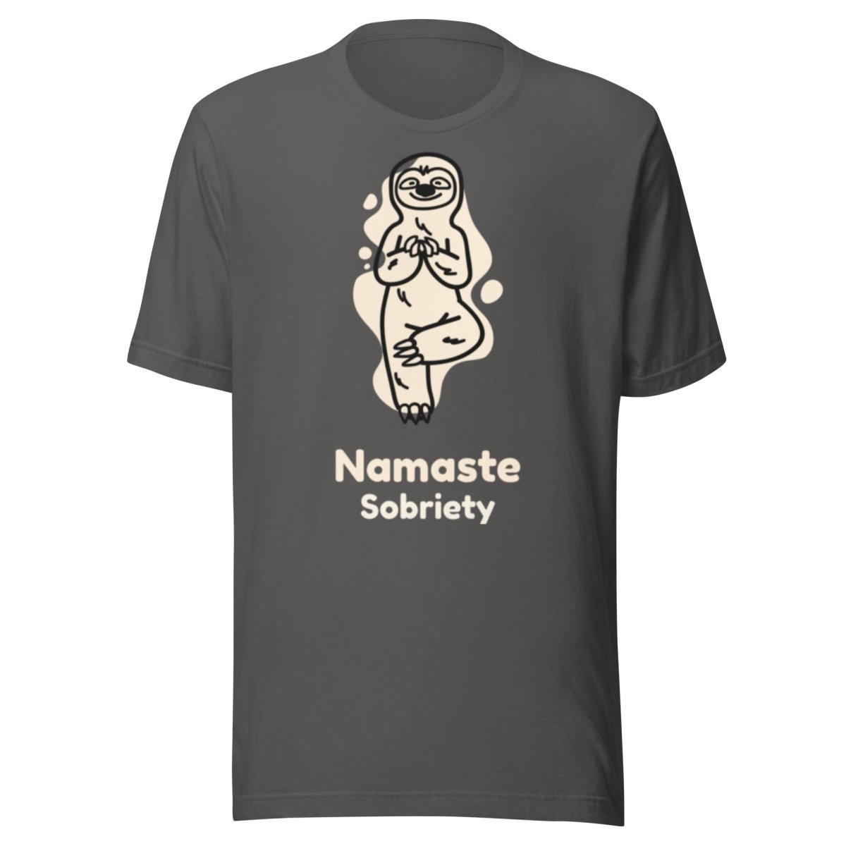Namaste Sobriety Tranquility Sloth Unisex T-Shirt - Yoga Meditation & Mindfulness Apparel for Men and Women