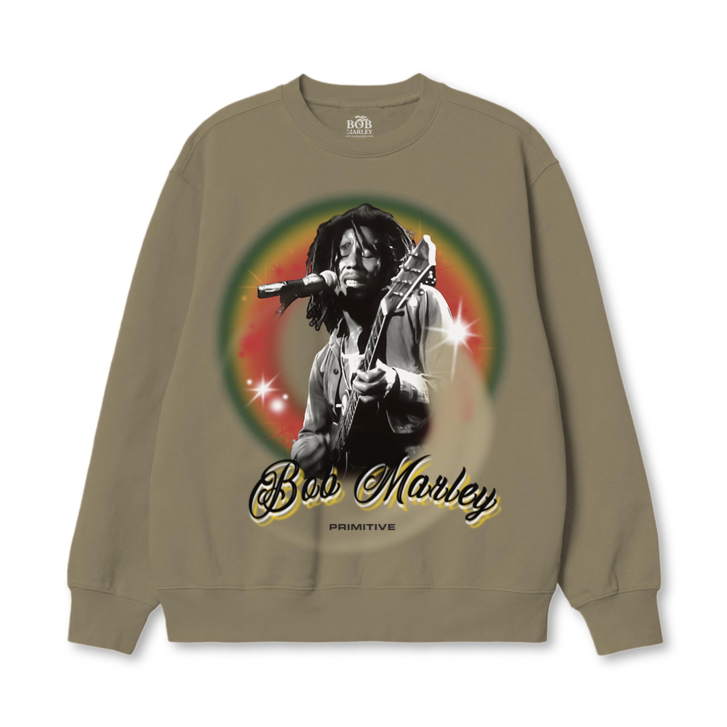 Primitive x Bob Marley Dreams Crewneck Sweatshirt - Vintage Reggae Graphic Hoodie for Men & Women - Perfect for Casual Wear, Music Festivals & Street Style