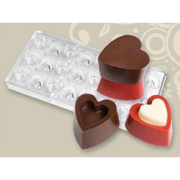 Premium Chocolate Mould Hollow Heart Shape - Valentine's Day Baking & Candy Making Supplies for DIY Desserts, Party Favors, and Romantic Gifts