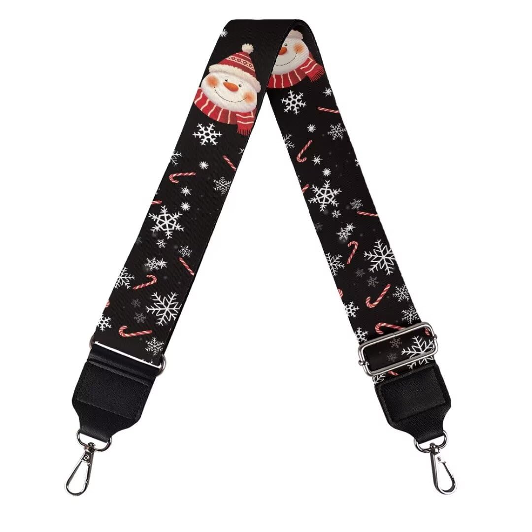Christmas Snowman Adjustable Purse Strap - Pineapple Pattern Wide Replacement Bag Straps for Canvas Crossbody Bags, Messenger Bags & Shoulder Handbags - Perfect for Holiday Gifts & Winter Fashion Accessories