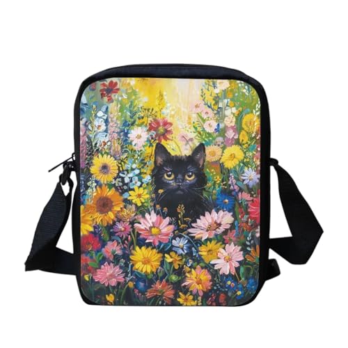 Oil Painting Cat Flower