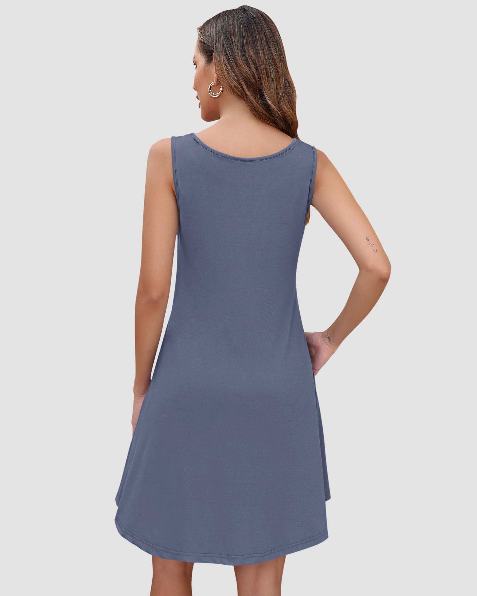 Women's Casual Sleeveless Sundress - Flowy Summer Dress with Pockets, Beach Cover Up, Party & Vacation Outfit