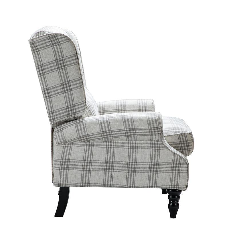 Erdeni Upholstered Manual Wingback Recliner Chair - Comfortable Living Room Armchair with Smooth Reclining Mechanism - Perfect for Home Theater, Reading Nook & Relaxation