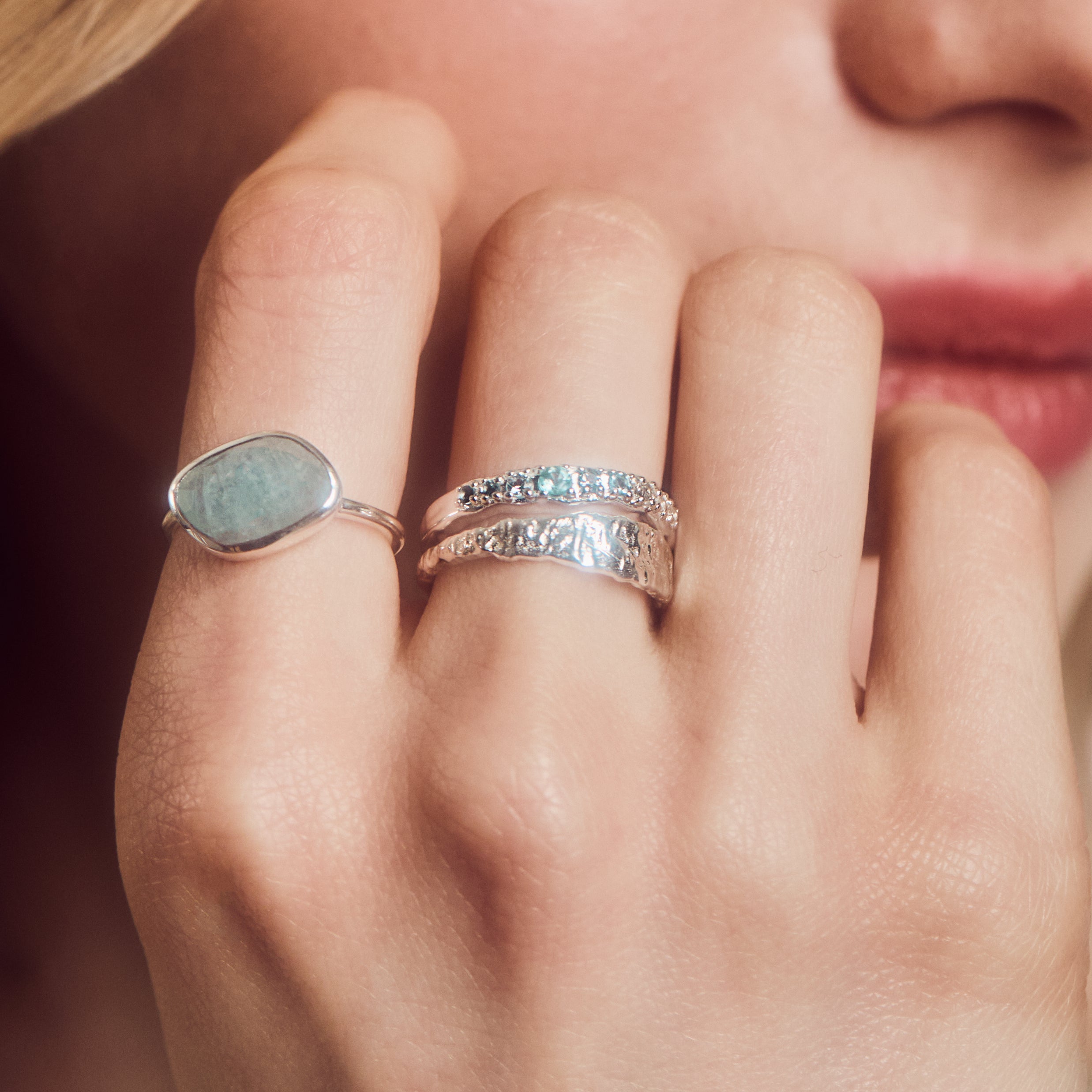 Hattie Ombre Molten Ring - Elegant Stackable Gold & Silver Jewelry for Women | Perfect for Everyday Wear, Date Nights & Special Occasions