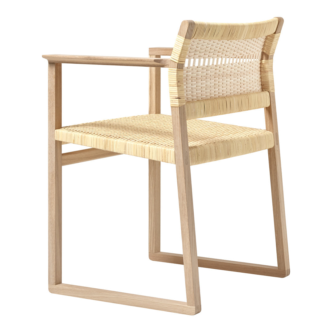 BM62 Armchair - Natural Cane Wicker Rattan Chair for Living Room, Patio & Outdoor Relaxation | Comfortable Boho Style Seating
