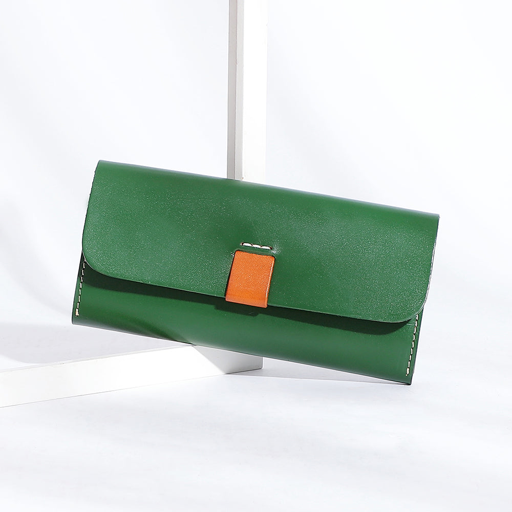 Handcrafted Genuine Leather Long Bifold Wallet for Women - Slim RFID Blocking Wallet with Multiple Card Slots - Perfect for Everyday Use, Travel & Gift Giving