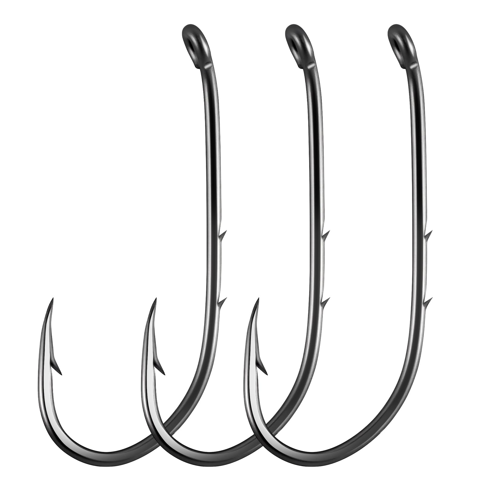 Dr.Fish 100 Pack Baitholder Fishing Hooks - Freshwater & Saltwater Hooks with Down Eye Offset Design for Walleye, Trout, Crappie, Panfish, Bluegill - Perfect for Lake, River, and Ocean Fishing Adventures