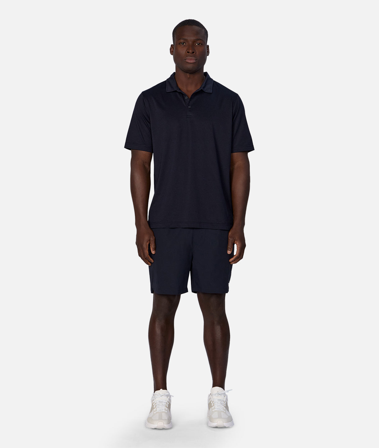 Tech Watson Men's Performance Polo Shirt - Dark Navy Blue - Moisture Wicking & Breathable for Golf, Work & Casual Wear