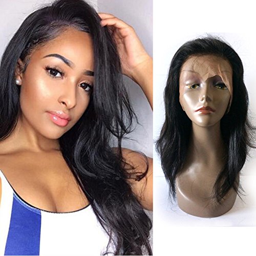 Enoya 180% Density 360 Lace Frontal Human Hair Wig with Baby Hair | Brazilian Virgin Straight Hair for Black Women (10 Inch) | Perfect for Daily Wear, Special Occasions & Protective Styling