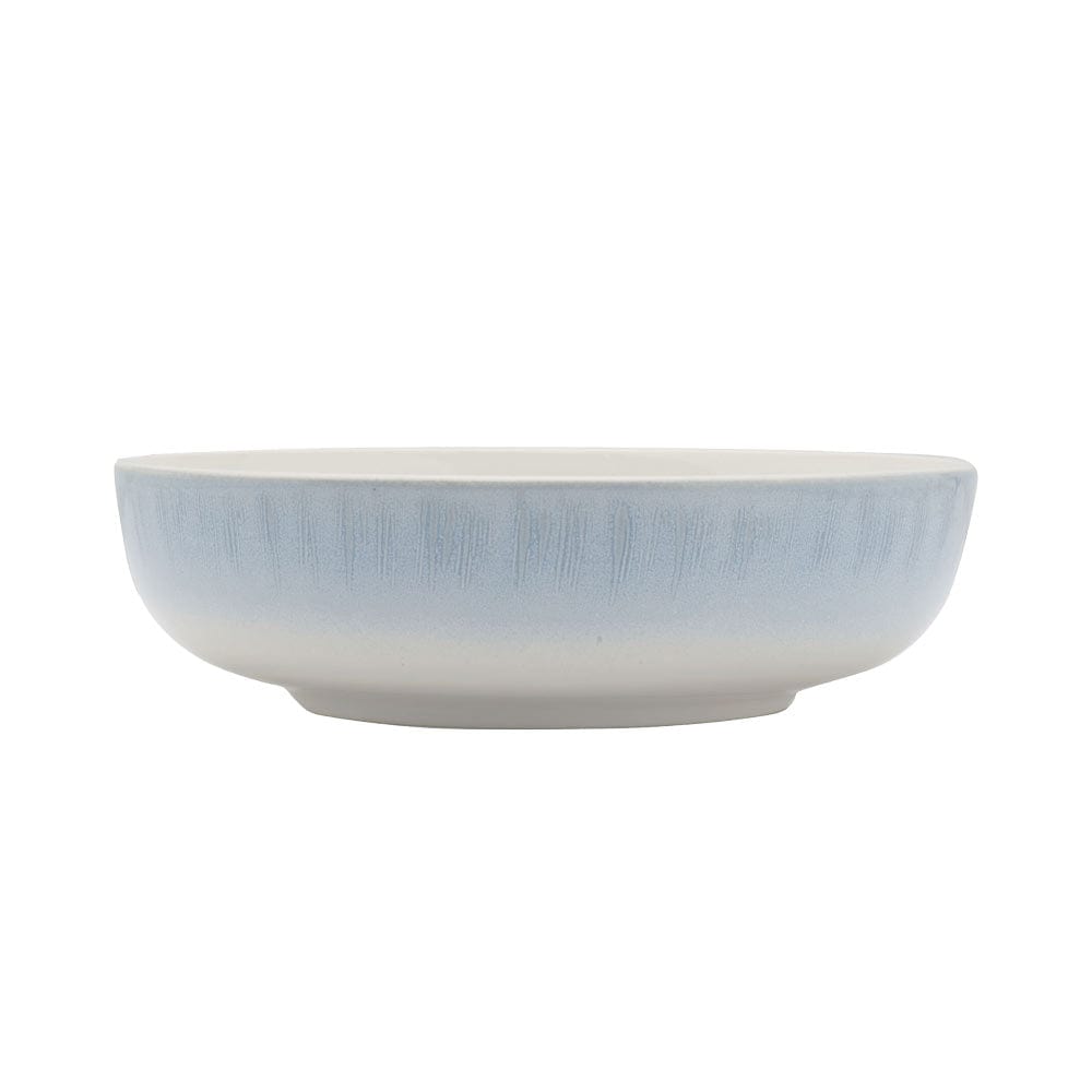 Logan Blue 32-Piece Dinnerware Set - Porcelain Tableware Service for 8 People, Dishwasher & Microwave Safe - Perfect for Family Dinners, Parties, and Holiday Gatherings