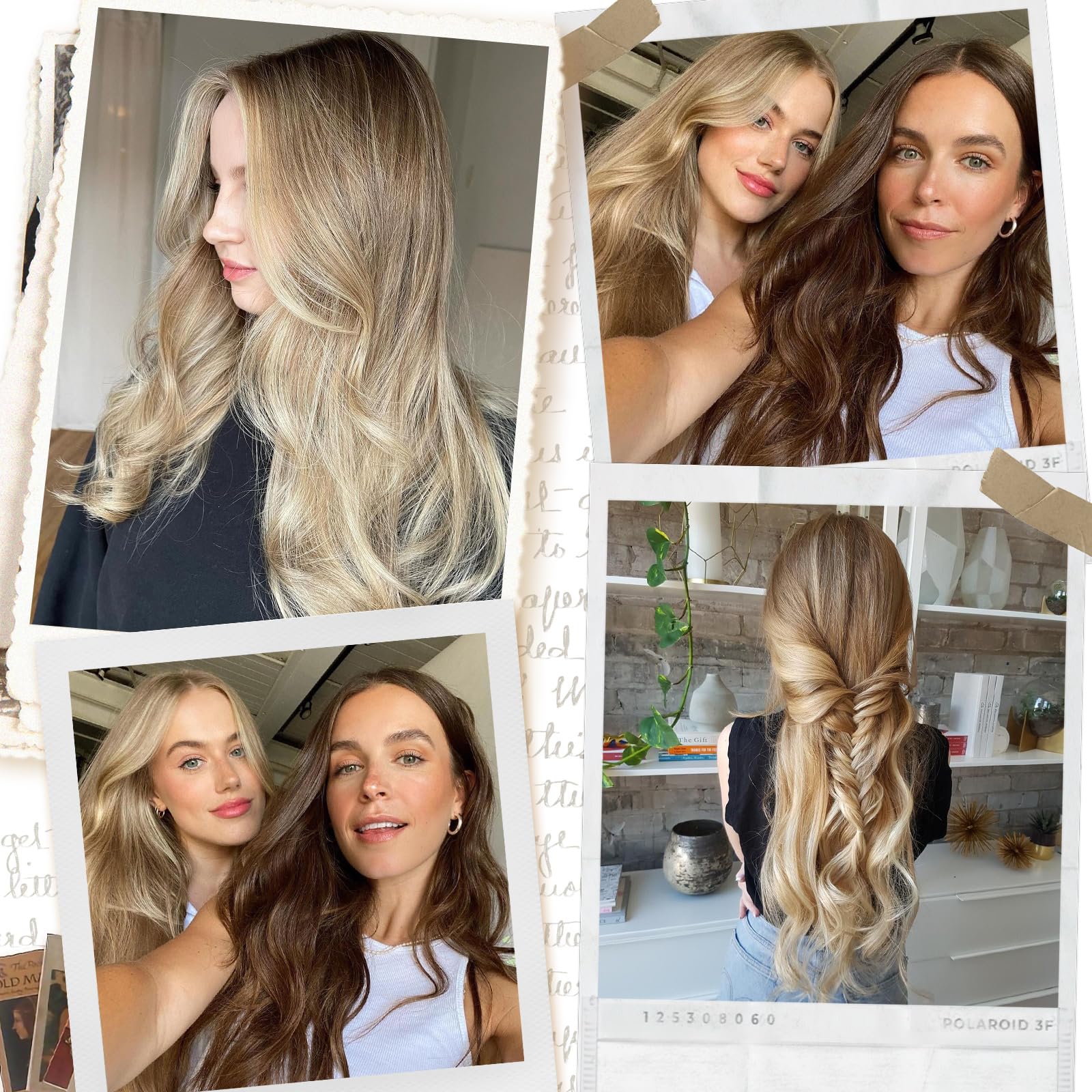 12 Inch Chocolate Brown to Light Brown Blonde Straight Real Human Hair Extensions with Invisible Fish Line Wire - Perfect for Daily Wear, Parties & Special Occasions