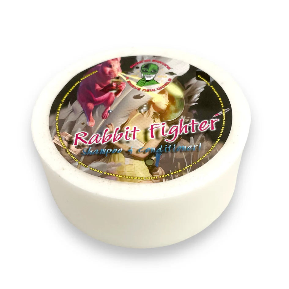 Phoenix Shaving Rabbit Fighter Conditioning Shampoo Bar for Men - All-Natural Vegan Hair Care with Shea Butter & Essential Oils - Perfect for Travel, Gym & Daily Use