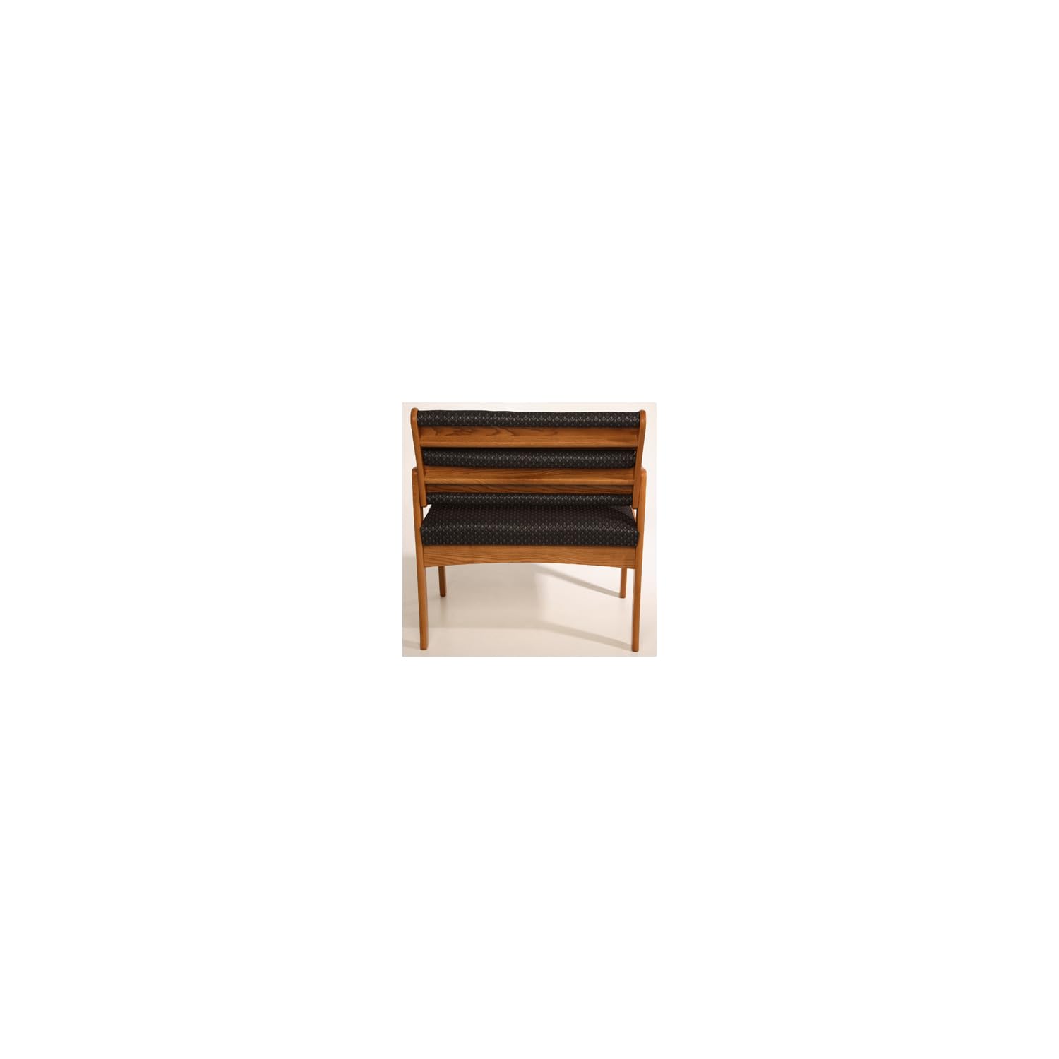DWBA3-1 Light Oak Wooden Mallet with Arch Wine Finish - Heavy-Duty Bariatric Guest Chair for Hospitals, Clinics & Waiting Rooms - Durable Valley Brand Furniture for Medical & Office Use