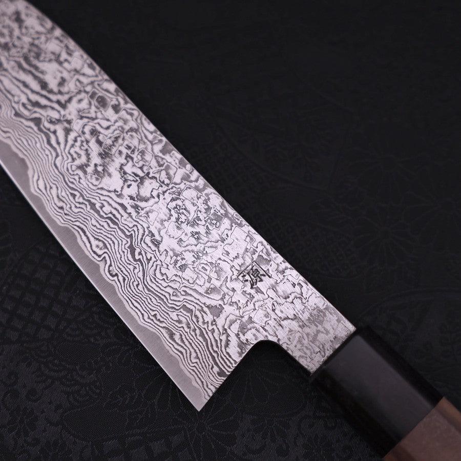 Premium Santoku SG2 Damascus Steel Knife 165mm with Walnut Handle - Japanese Kitchen Knife for Slicing, Dicing & Chopping Vegetables, Meat & Fish