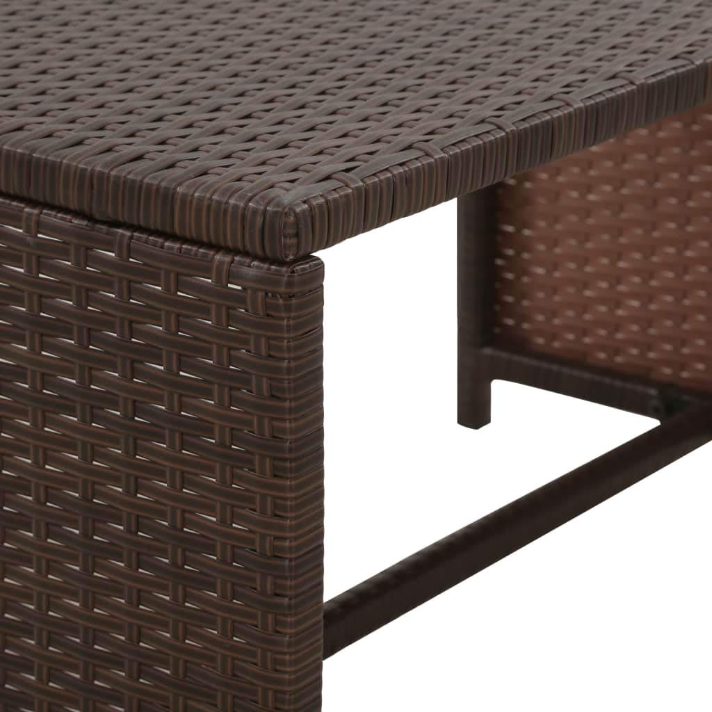 FAMIROSA 4-Piece Outdoor Patio Furniture Set - Brown Wicker Garden Lounge Chairs with Cushions for Backyard, Poolside & Balcony Relaxation