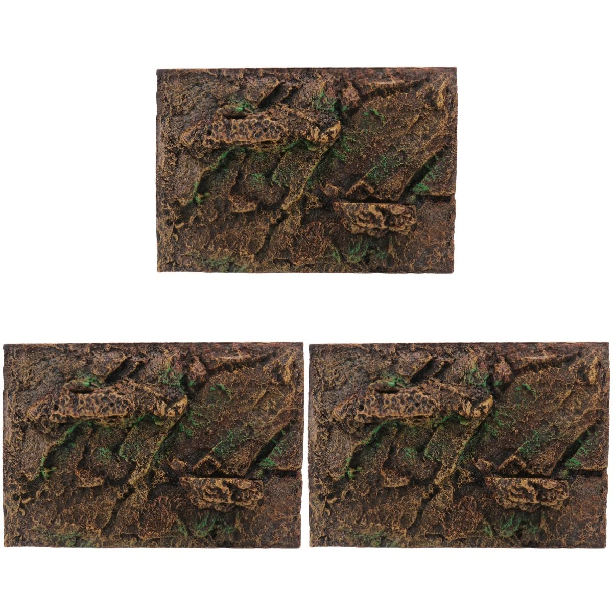 Balacoo 3-Piece Reptile Box Board Set - Decorative Simulated Wooden Habitat for Lizards, Snakes & Geckos - Perfect for Terrariums, Vivariums & Reptile Enclosures