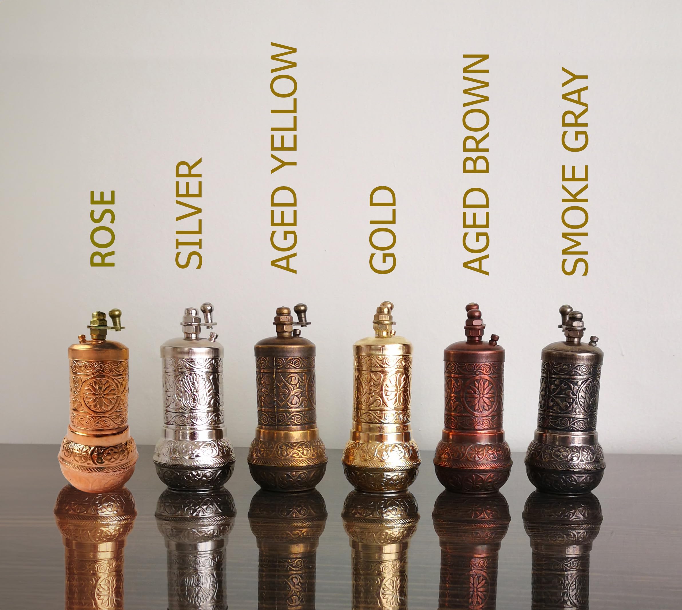 Premium Gold Pepper Mill - Manual Adjustable Spice & Coffee Bean Grinder for Kitchen, Dining & Gourmet Cooking - Perfect for Freshly Ground Pepper, Salt & Spices