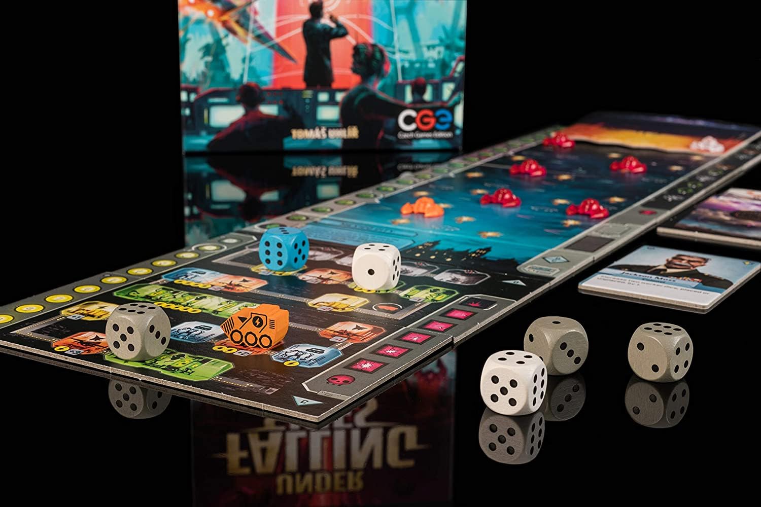 Under Falling Skies Board Game by Czech Games Edition - Cooperative Sci-Fi Strategy Game for Family Game Night & Friends Gatherings