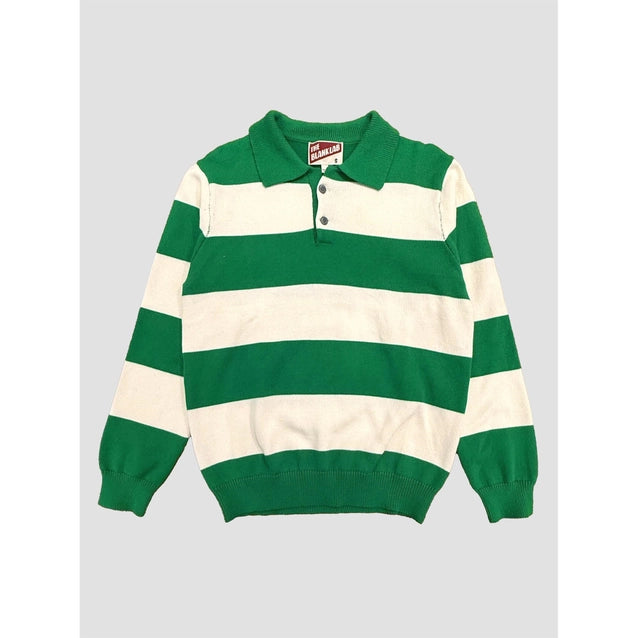Men's Striped Polo Sweater - Casual Knit Pullover for Spring & Fall - Perfect for Office, Golf & Weekend Outings