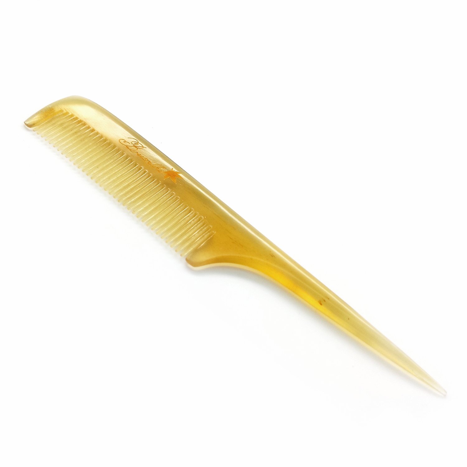 Breezelike Anti-Static Sheep Horn Rat Tail Comb for Smooth Detangling - Perfect for Curly, Wavy & Thick Hair Styling at Home or Salon
