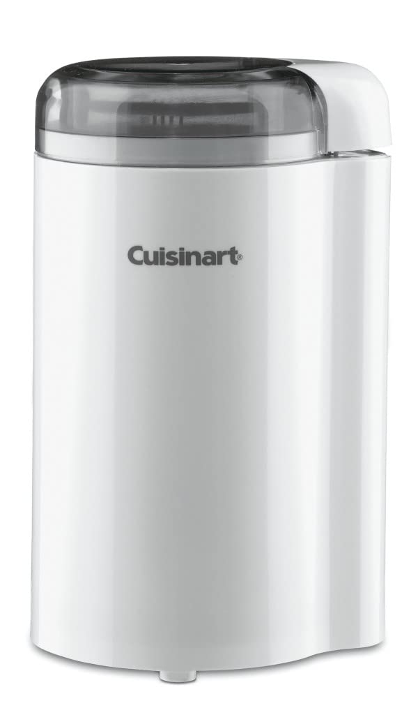 Cuisinart DCG-20BN Electric Coffee Grinder with Stainless Steel Blades - White - Perfect for Fresh Ground Coffee at Home, Office or Camping