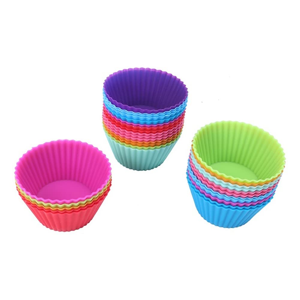 6PCS Reusable Silicone Cupcake Molds & Muffin Liners - Dishwasher Safe Baking Cases for Perfect Cupcakes, Muffins & Desserts - Ideal for Home Baking, Parties & Holiday Treats
