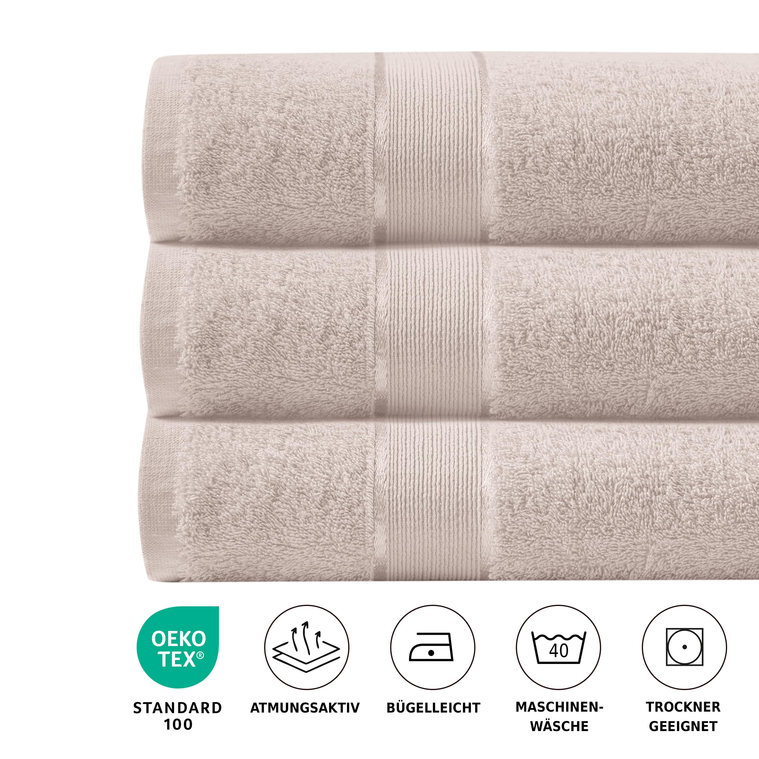 Mixibaby 6-Piece Cotton Towel Set - 2 Bath Towels & 4 Hand Towels, 100% Premium Terry Cotton, Dark Green, 50x100cm - Soft & Absorbent for Baby Bath, Nursery, and Gentle Skin Care
