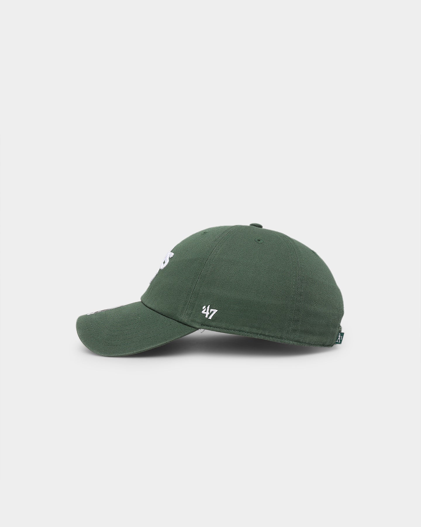 47 Brand Oakland Athletics Clean Up Strapback Adjustable Baseball Cap - Dark Green Hat for Men & Women - Perfect for Baseball Games, Outdoor Sports & Casual Wear