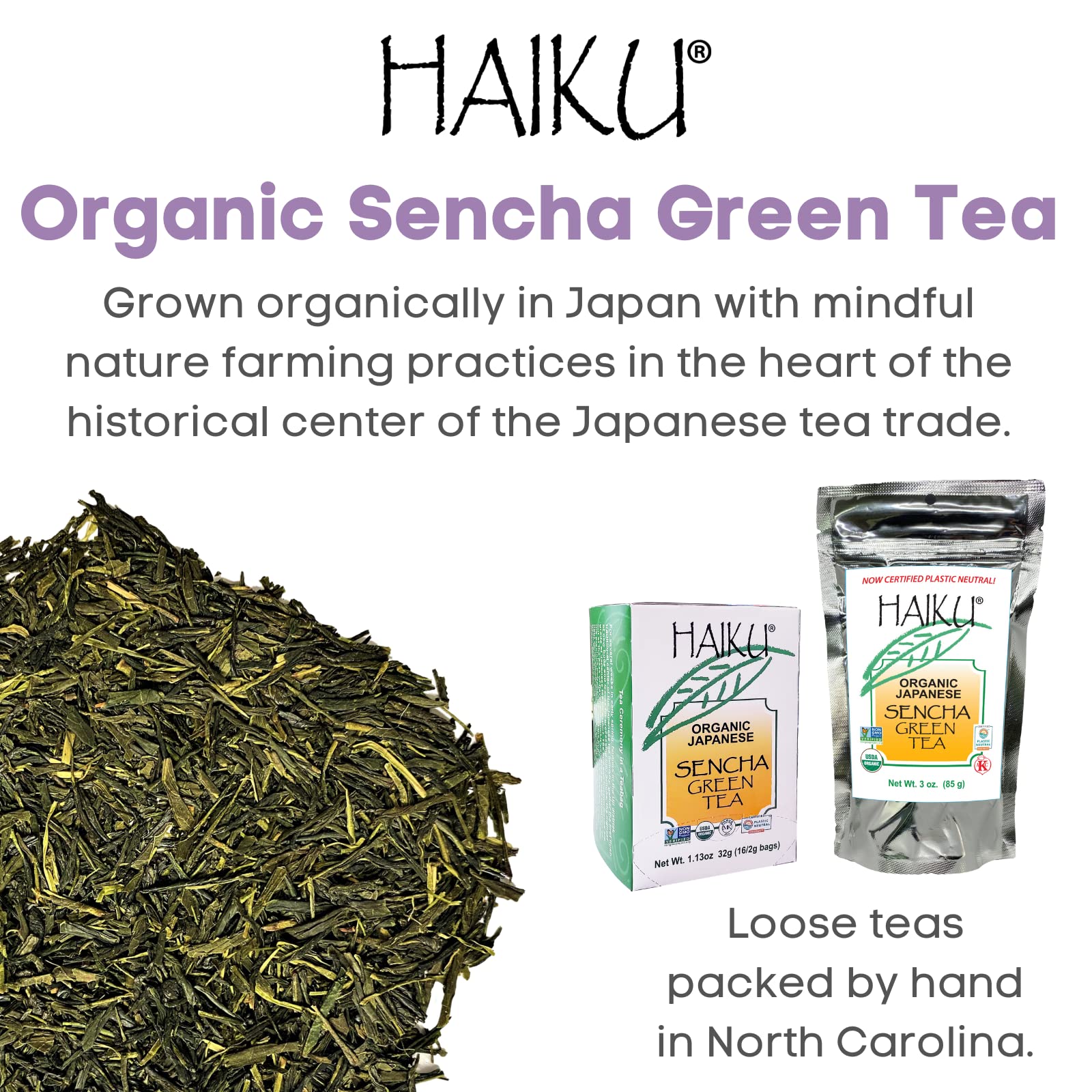 Premium Organic Japanese Sencha Green Tea Loose Leaf - USDA Certified, Resealable Bag (35 oz) - Authentic Product of Japan for Daily Wellness & Relaxation
