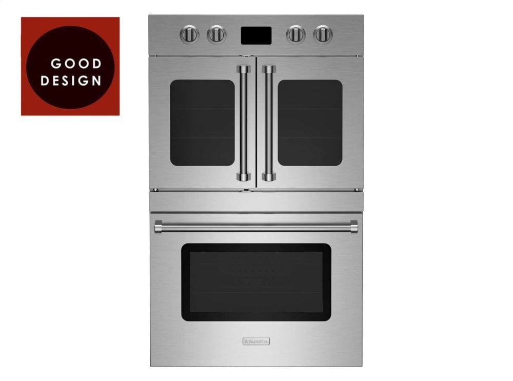 Bluestar BSDEWO30SDV2 30-Inch Double Electric Wall Oven with French & Drop Down Doors - Perfect for Modern Kitchens, Baking, and Entertaining